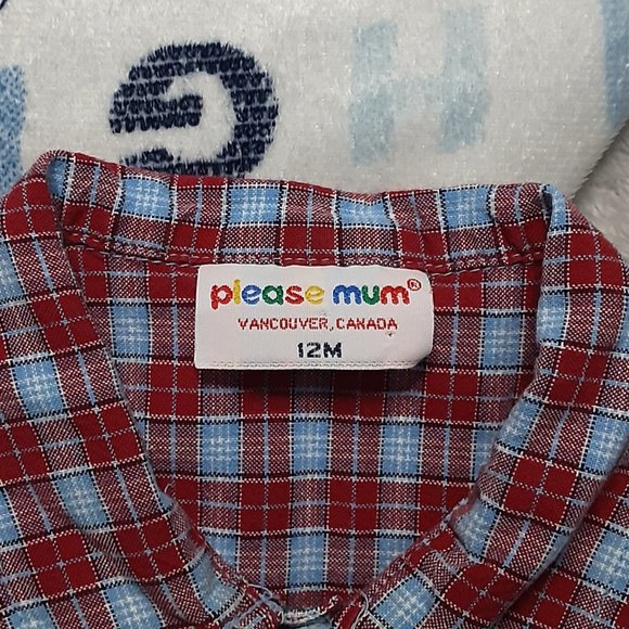 ❄️ 12m | Please Mum | Short Sleeved Button Down Shirt - Picture 5 of 6